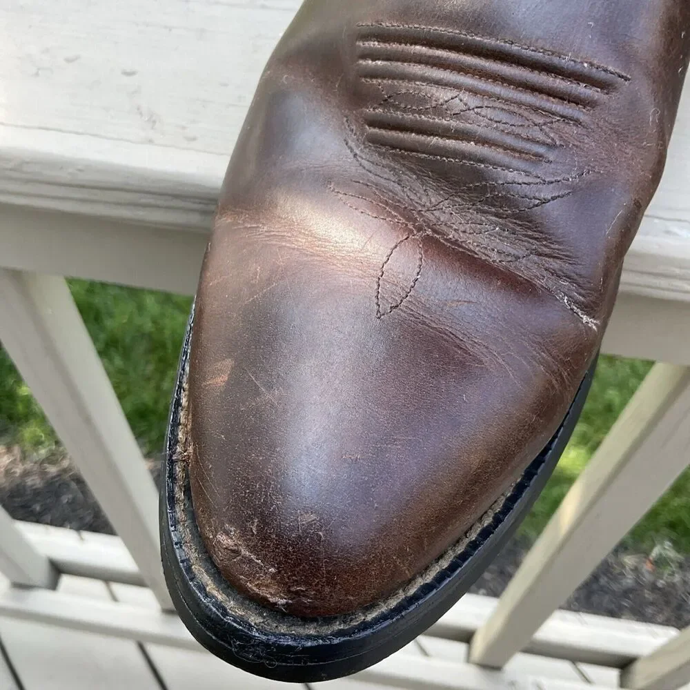 Justin 2551 Men's Stampede Western / Cowboy Boots with Round Toe Brown Size 10 D